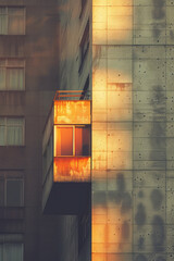 Fototapete - A composition of gradient rectangles in earth tones, transitioning from brown to beige, layered to reflect each other,