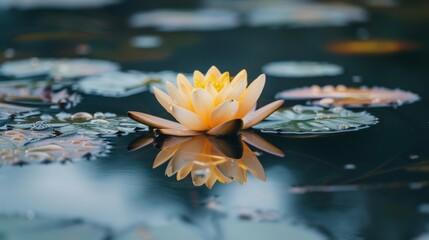 Wall Mural - Water in Pond with Lotus 