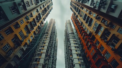 Poster - Innovative High Rise Buildings in a Modern City Skyline with Geometric Architectural Designs