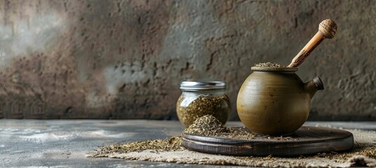 Sticker - Minimalist Yerba Mate Display with Modern Accents