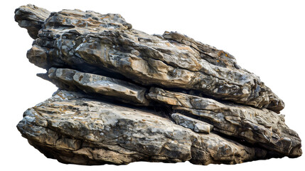 Big rock isolated on transparent background