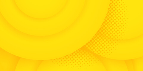 Wall Mural - A bright yellow abstract background, creating a vibrant and cheerful mood, A halftone pattern is subtly incorporated, giving the image a modern, textured effect