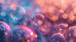 © MAY - Shimmering bubbles of various sizes floating in the air, reflecting colorful lights and creating a dreamy, ethereal atmosphere.