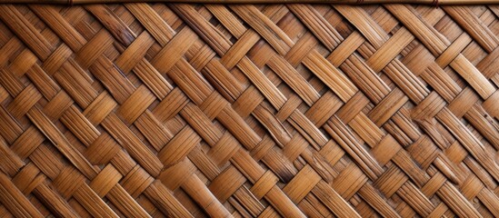 Poster - Traditional Javanese bamboo weaving with a rustic charm, perfect for adding an authentic touch to any decor or design concept, ideal for a copy space image.