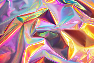 Iridescent holographic foil texture background