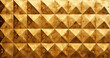 © ADDICTIVE STOCK - Repeating pattern of gold upholstered wall tiles.