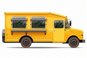 yellow food truck.