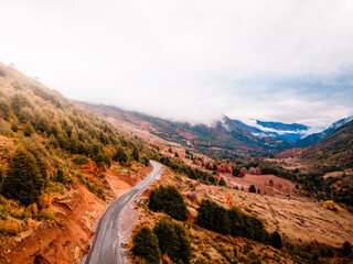 Canvas Print - Eautiful landscape of Araucania Andina in Chile's Araucania Region.