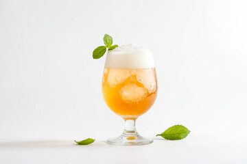 Sticker - Refreshing Glass of Iced Tea with Mint Garnish