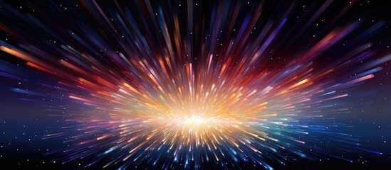 Poster - Abstract Cosmic Explosion in Space Background