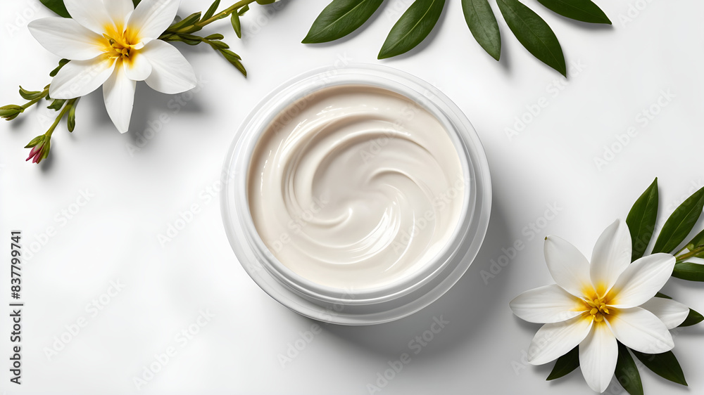 Image design of skin care cream products without logo It is placed on a ...