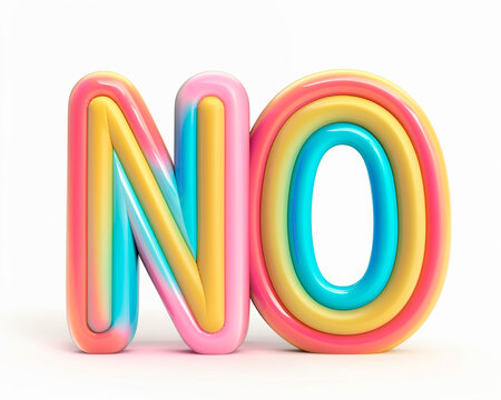 Photo with inflatable neon multicolored letters 
