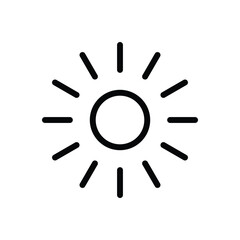 Aufkleber - Sun vector border icon. weather, sun icon. outline vector elements isolated on white background. website, mobile apps, interfaces