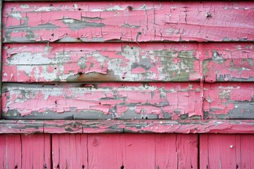 Sticker - Peeling paint on wooden panel wall