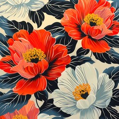 Wall Mural - seamless pattern background of a flowers