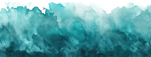 Poster - Tranquil Blue Watercolor Wash Background