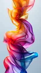 Wall Mural - Bright abstract twist shape.