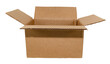 © Gudman - Empty open cardboard box on a white background. Package. Isolate paper boxes
