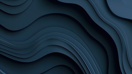Poster - Abstract elegance: modern minimalist background design with overlapping blue waves