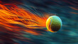 © wasan - Abstract graphic of a tennis ball in motion, representing speed and agility