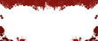 © AbuSafyan - blood red splatters on white background, blood stains