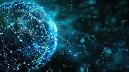 Poster - Global Business and Network Connections background image.