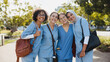 © Jacob Lund - Portrait of female medical students standing together on campus