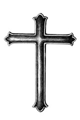 Wall Mural - hand drawn cross design element