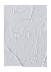 Poster - White crinkled paper design element