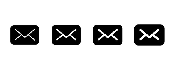Poster - Email message icon. Mail icon button sign. Message icons buttons