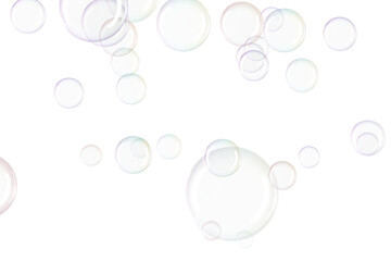 Wall Mural - Transparent soap bubble pattern design element