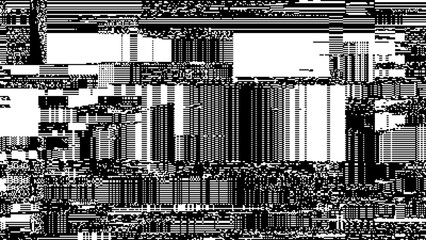Fototapete - Glitch CCTV Monitor Digital Pixel Lines Background. Abstract Signal Damage Noise Effect. Video Damage Error. VHS Overlay Texture. Vector Illustration.
