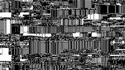 Fototapete - Glitch CCTV Monitor Digital Pixel Lines Background. Abstract Signal Damage Noise Effect. Video Damage Error. VHS Overlay Texture. Vector Illustration.
