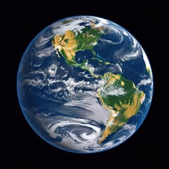 A top view of Earth, with the Asian and African continents in clear focus against a white background. 
