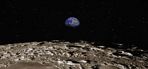 Aufkleber - The Earth as Seen from the Surface of the Moon 
