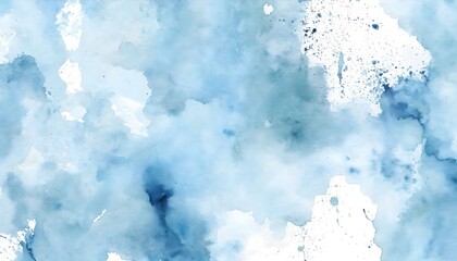 Wall Mural - Abstract watercolor paint background light blue