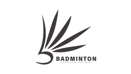 Badminton logo design, icon logo.Badminton sport logo template vector,  Sport club logo concept, illustration Vector EPS 10