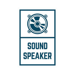 Canvas Print - speaker sound system logo design with creative concept premium vector