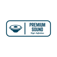 Canvas Print - speaker sound system logo design with creative concept premium vector