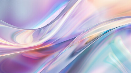 Wall Mural - Abstract Iridescent Gradient Background with Flowing Smooth Lines