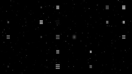 Poster - template animation of evenly spaced identity symbols of different sizes and opacity. animation of tr