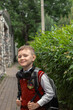 © Mikhail - Little kid boy with school satchel on first day to school