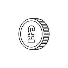 Sticker - icon coin pound logo