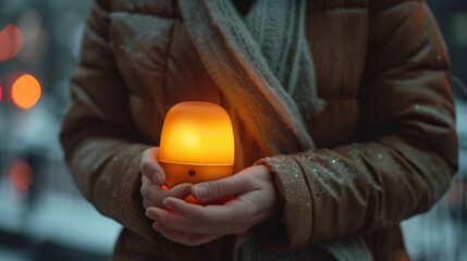A rechargeable pocket hand warmer. 