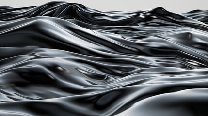 Fototapete - Abstract Black Liquid Surface Texture