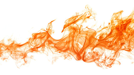 Sticker - close up of fire flames on white background with copy space for text,A close up of a orange substance, Fire flame. Abstraction