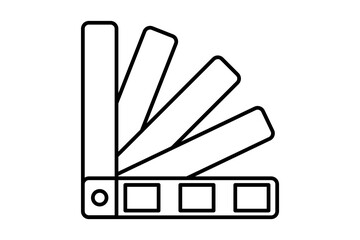Poster - Color palette icon. icon related to edit tool. suitable for web site, app, user interfaces, printable etc. line icon style. simple vector design editable