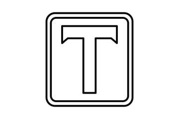 Poster - Text icon. icon related to edit tool. suitable for web site, app, user interfaces, printable etc. line icon style. simple vector design editable