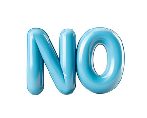 Poster - photo with inflatable word with glossy light blue letters 