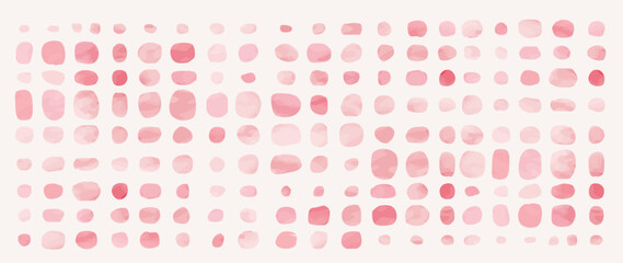 hand drawn abstract dot art background vector. wallpaper design with dot pattern with pink watercolo